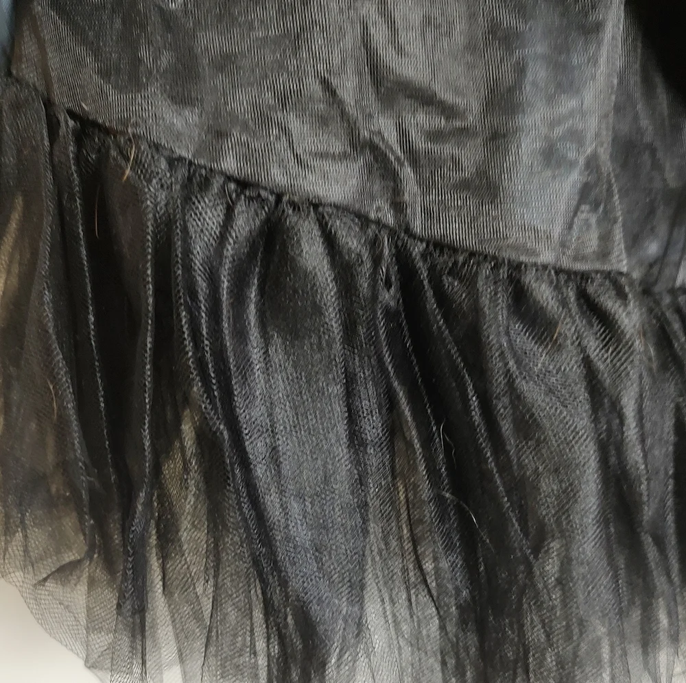 Jessica McClintock Midnight Blue Strapless Satin Sequin Dress - Picture 4 of 12